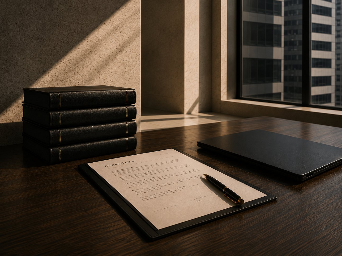 Documentos legales en un escritorio